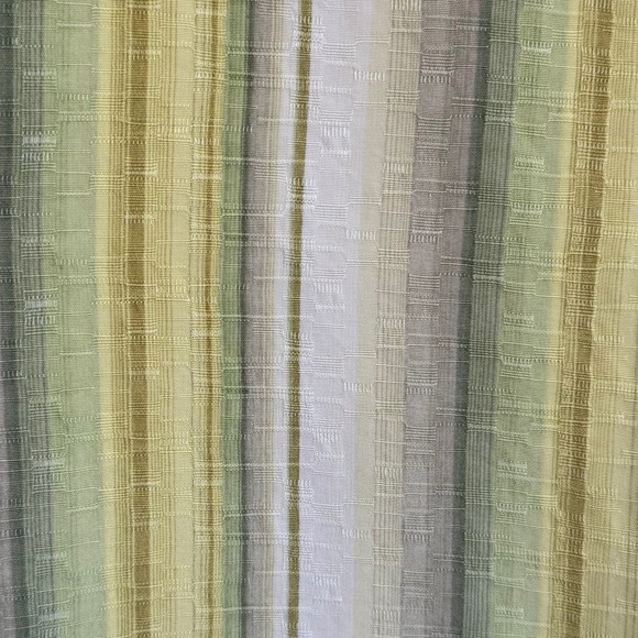 Vintage Tommy Bahama 100% Silk Green & Yellow Stripe Casual Button Front Shirt L - Picture 5 of 9